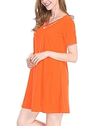 Allegra K Mujer Solid Cruz Correa Cuello en V por encima de la rodilla vestido