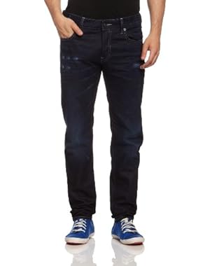 G Star RAW 3301 Low Tapered Jeans in DK Aged Bicc Denim, Size W31/L34