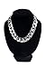Glamorous Chunky Silver Coloured Plastic Curb Chain Choker Necklace/Collier By VAGA