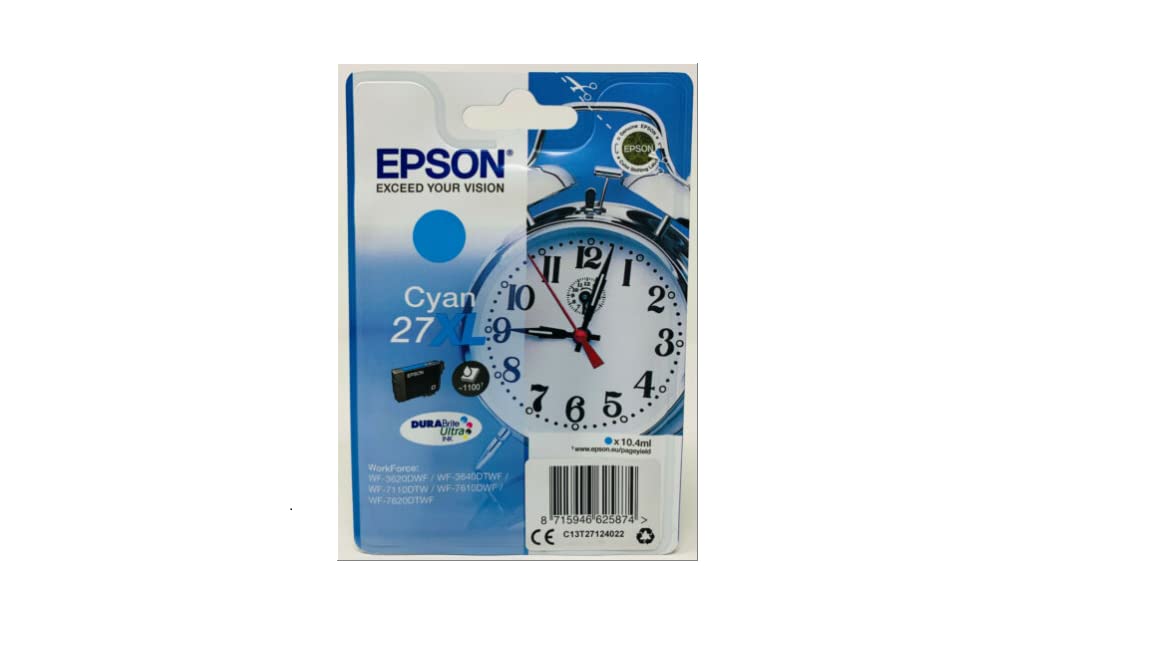 Epson C13T27124022 Ink Cartridge, Cyan