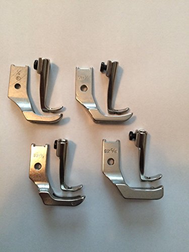 (Ship from USA) CONSEW SEWING MACHINE 206RB 225 226 255 WELTING PIPING WALKING FOOT SET 4 PAIRS *PLKHG484UY3123