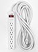 15 Ft 6 Outlet Surge Protector Power Strip: Multiple Electrical Outlet Safety Circuit Breaker has 15 Foot Long Extension Cord, Lighted On Off Switch, ETL Listed. Commercial, Business, Home, Office Use
