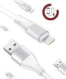 Zeuste [3-Pack Silver 6Ft] Lightning Charging Cable High Speed Data Transfer Sync Charging cord for iPhone, 6S 6 5s 5c IPOD TOUCH 5 NANO 7 IPAD MINI,Compatible with IOS9