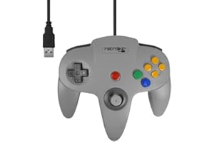 RetroLink N64 Style USB Controller for PC and Mac-Grey, PC/Mac/Linux