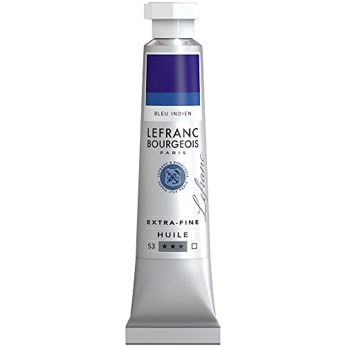 Lefranc Bourgeois 404963 Extra fijne Lefranc olieverf met hoogwaardige kunstenaarspigmenten, lichtecht, verouderingsbestendig - 20ml Tube, Indanthrene Blue