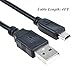 SLLEA USB Data/Charging Cable Cord Lead for Degen Kaito DSP Radios KA350, KA800, KA801, DE1123, DE1125, DE1126, Tecsun PL360, PL380, PL390, PL606 PL605