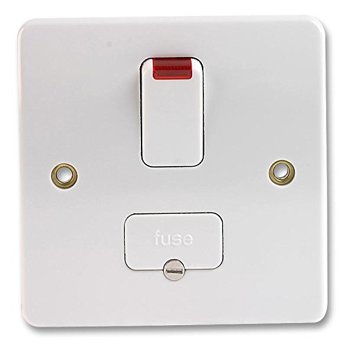 SPUR Unit - Switched/Fused + NEON, SWITCHES, Socket OUTLETS Switch RANGES Electrical, 1 Piece Pack - K370WHI