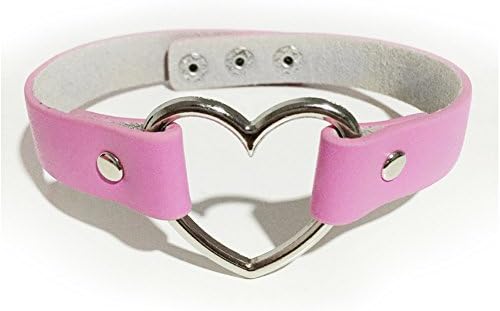 Vintage Collar Punk Goth Emo Love Heart Leather Choker Necklace