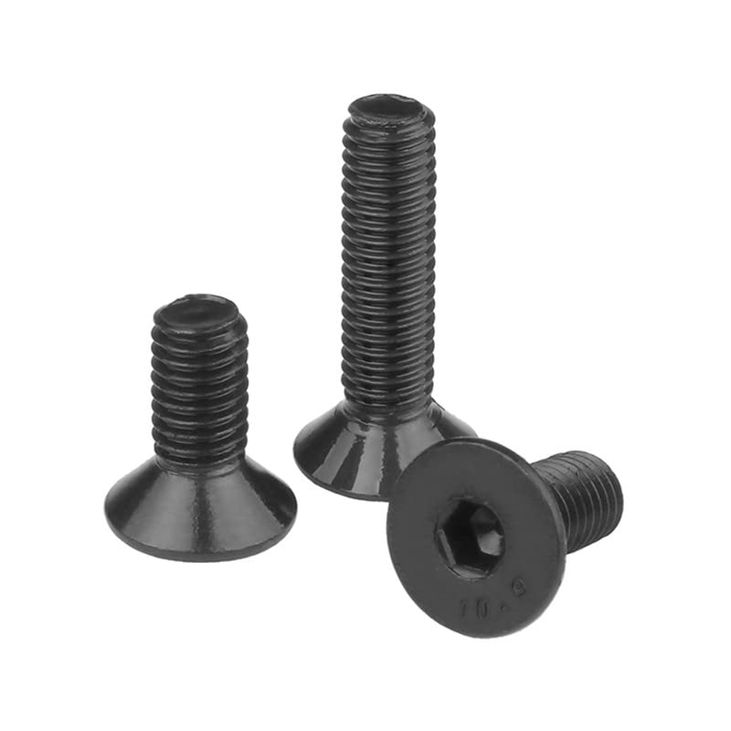 ORANXIN M3 x 18mm 100 Pcs Countersunk Bolts Grade 10.9 Carbon Steel Hex Socket Cap Screw Flat Head Allen Bolts Machine Screws Fasteners