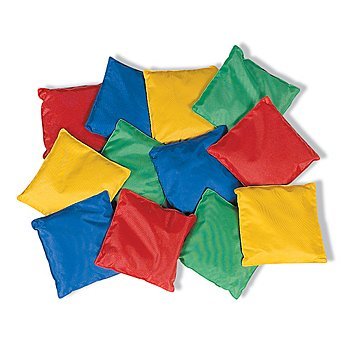 Fun Express - Educational - Dozen 5in Assorted Nylon Bean Bags Toy