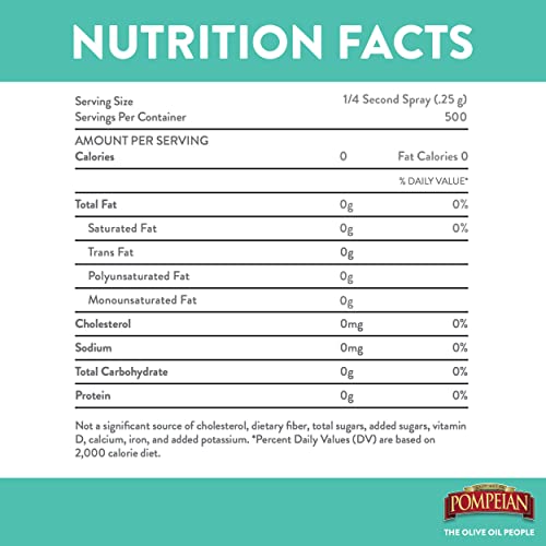 Pompeian Coconut Oil NonStick Cooking Spray, Subtle Coconut Flavor