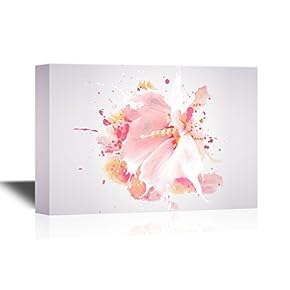 Watercolor Style Painting with a Flower Petal