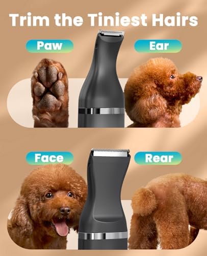 2in1 Pfotentrimmer für Hunde Katze, Ganzkörper, Micro-USB-Ladung