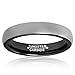 MNH Tungsten Rings For Men Carbide Black Plated Women Wedding Engagement Band Comfort Fit Matte Finish
