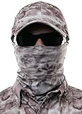 Aqua Design Fishing Sun Mask Camo Multipurpose Face Wind Sun Protection Head Tube Sizes Youth to Adult XL Fishing Hunting Gaiter, Pacific Sand, L