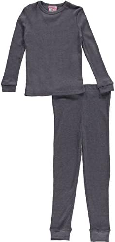 Ice2O Little Girls' 2-Piece Thermal Long Underwear Set - charcoal gray, 4