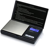 American Weigh Scales AWS-600-BLK Digital Personal Nutrition Scale, Pocket Size, Black