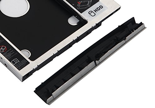 DY-tech 2nd HDD SSD Hard Drive Enclosure Caddy for HP EliteBook 2560p 2570p with Faceplate bezel and Mounting Bracket