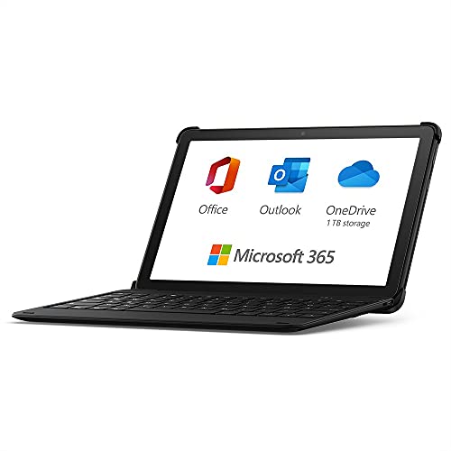 Introducing Fire HD 10 Plus tablet, 32 GB, Slate + Bluetooth keyboard + 12month Microsoft 365