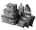 Evatex Packing Cubes - 8 Set Travel Packing Cubes, with Waterproof Shoe Bag, cosmetic bag, diaper bag, Laundry Bag (Grey) (Grey)
