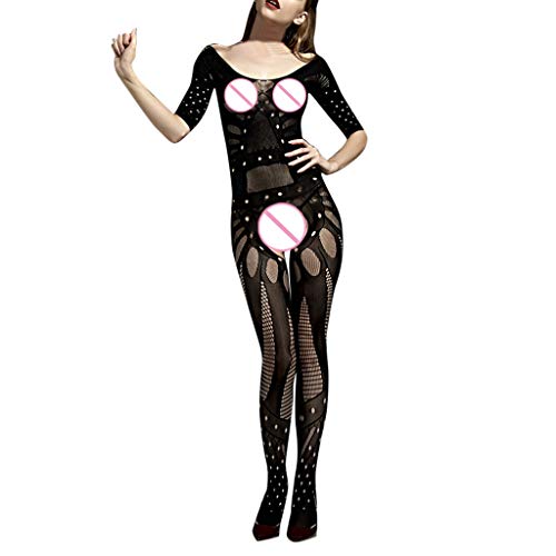 YFancy Women Sexy Fishnet Alluring Stocking Bodysuit Net Clothing Nightwear Lingerie Hollow Out Underwear Socks