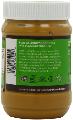 Barney Butter Almond Butter, Crunchy, 16 Ounce Jars (Pack of 3) - Thumbnail 7