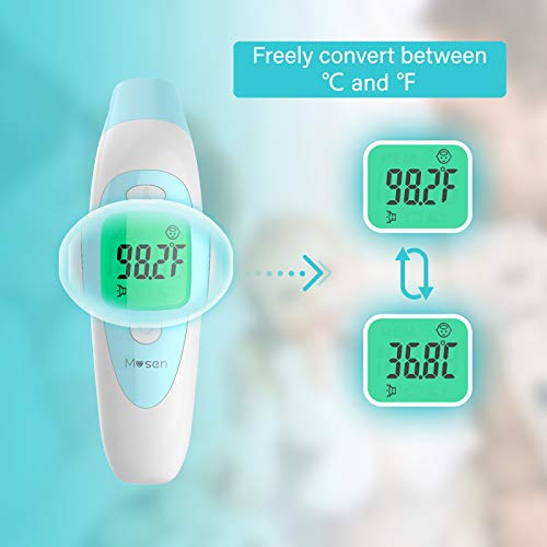 Mosen Thermometer for Fever Ear and Forehead Thermometer for Baby, Kid