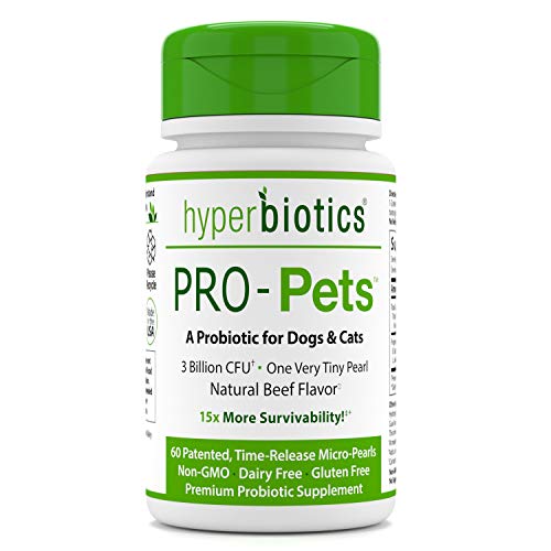 PRO-Pets Probiotics for Dogs and Cats: Time Release Probiotic for Your Companion's Health (Dog or cat) - Very Easy to Swallow - 6 Strains - 15x More Effective Than Others - Top Supplement for Pets