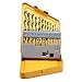 HSS Titanium Coated Twist Drill Bit Set, High Speed Steel Jobber Length Drill, Split Point,13 PCS (For Wood Plastic Metal)