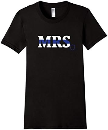 Women's The Mrs - Police Officer Wife - Fitted T-Shirt Small Black