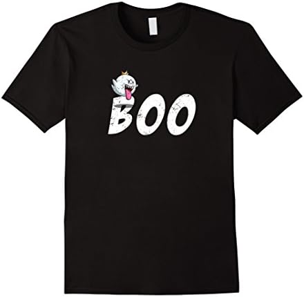 Mens Halloween BOO with King Ghost T-Shirt Funny 2017 Medium Black