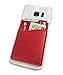 CardBuddy Deluxe: Leather Credit Card Holder Stick-On Wallet for iPhone and Android Smartphones (Red)