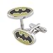 E-Super Batman Super Hero Cufflinks, Batman Cufflinks Black & Yellow