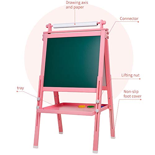 4 Double+Sided+Magnetic+Whiteboard+Chalkboard+Magnetics