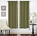 Utopia Bedding Curtain for Bedroom - Rod Pocket Blackout Curtains 63 Inch Length 2 Panels Set - Thermal Curtains & Drapes for Living Room, Bedroom (W52 x L63 Inch, Olive)