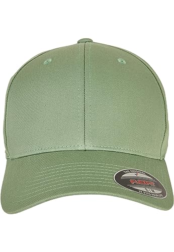 6277-Flexfit Wooly Combed Gorra de béisbol Unisex Adulto, Verde (Dark Leaf Green), S-M