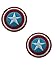 2 pieces Superhero Shield Iron On Patch Embroidered Applique Motif Fabric Comics Movie Decal dia. 2.2 inches (5.5 cm)