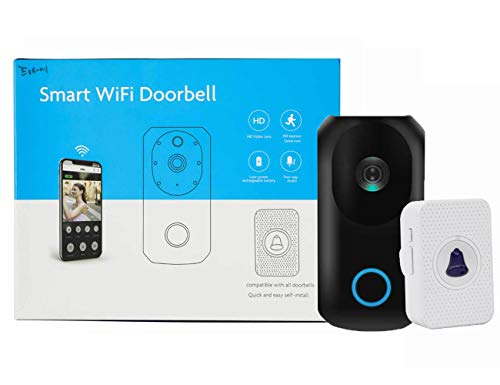 UPEOR Video Doorbell with HD Video,SD Card & Batteries Pre-Installed with PIR Motion Detection,Night Vision Two-Way Talk and Real-time Video App Control for iOS & Android(Include Batteries & SD Card)