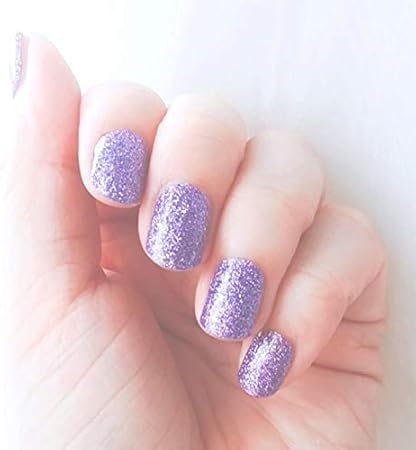 Amazon ジェルネイル ネイルシート18ピース 細かいラメのラベンダーパープル ノーブランド品 シール ステッカー 通販