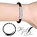 Alaxy leather bracelet for women Made with Swarovski Crystals, Genuine Leather White Gold Plated Bangle Bracelets Galaxy Memory - The Memory of Love, 7th for women