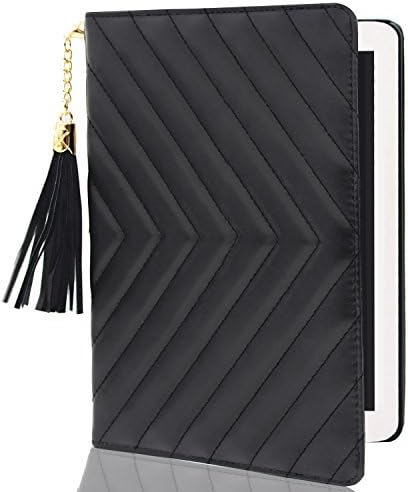 New iPad 2017 iPad 9.7 Case,FABOOD F for New 2017 iPad 9.7 inch,iPad Air 2 / iPad Air Stylish V-Shape Art Style Design Lightweight Protective Smart Stand Case Cover with Auto Wake/Sleep - Black