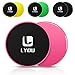 LYOU Exercise Sliders, Multi-Function Core Sliders: Dual Sided Exercise Disc for Enhancing Coordination of Whole Body, Perfect for Use on Carpet or Hard Floors (Pink)