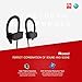 Bluetooth Headphones, Wireless Sports Earphones Waterproof HD Stereo Sweat Proof Earbuds for Workout 8 Hour Battery Noise Cancelling CVC 6.0 Headsets and Soft Security Hooks