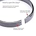 Jusnova Womens Mens Stainless Steel Bracelet Plain Polished Finish Cuff Bangle 7.3 Inches Rose Gold Color