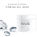 HD Beauty Diamond + Pearl Firming Gel Mask with Anti-Aging Acacia Collagen, Roselle Flower, Hyaluronic Acid, and Amino Acids to Revive Dull Looking Skin and Enhance Radiance, 2.0 oz.