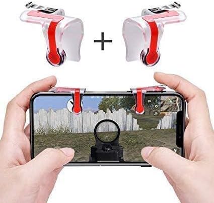 Easezap® Quality Guaranteed ●L1 R1 Dual Gamepad ●Trigger with Fire Shooter Controller Button ●Aim Key Mobile Gaming Joystick for ●PUBG/Knives Out/Rules of Survival (All Smartphones)