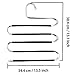 Space Saving Pants Hangers - 4 Pack S-Type Non-Slip Scarf Hangers for Jeans & Pants