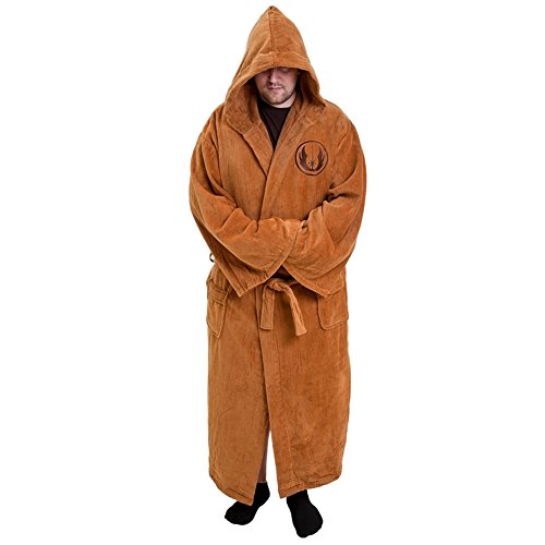 Star Wars - Mens Star Wars - Jedi Cotton Bathrobe Brown