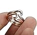 JOERICA 2PCS Stainless Steel Womens Rings for Girls Wave Rings Size 6