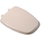 C1050S01 EZ Close Premium Eljer New Emblem Design Plastic Toilet Seat, Elongated, Bone